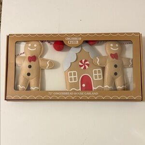 Gingerbread Cheer Holiday Garland - Brown and Red